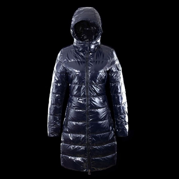 Moncler Simple lunga Slash Blu E Zipper caldo Cappotti uscita